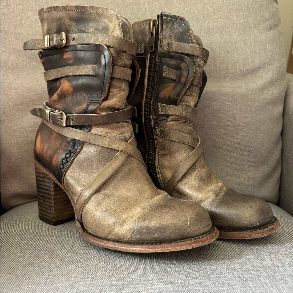 Stylish Brown Leather Ankle Boots